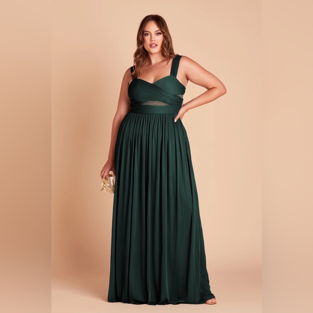 BIRDY GREY Elsye Dress Curve Bridesmaid Dress in Emerald